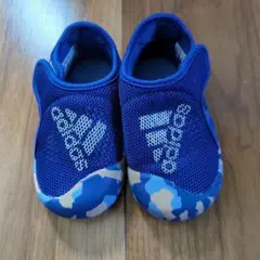 adidas 青 迷彩 サンダル