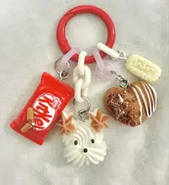じゃらじゃらキーホルダー キーチャーム いぬ クッキー チョコ ハンドメイド