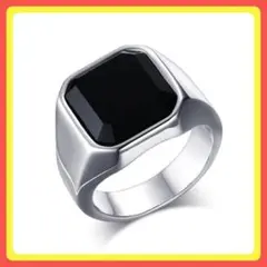 ⭐️フォロー割⭐️リング ブラック クリスタル 亜鉛合金 #C264-1