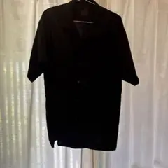 無印　風を通す　黒 半袖シャツ Lサイズ
