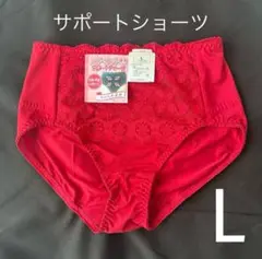 赤　ショーツガードル　パワーネット　お腹と骨盤　1枚　L