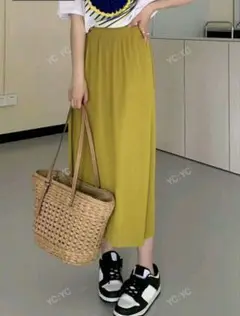 無地 伸縮スカート タイトスカート 試着のみ