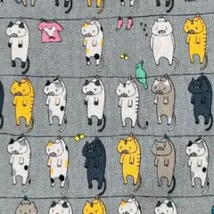 ★コットンこばやし★洗濯ネコ【綿麻キャンバス】②