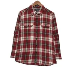 A&F アバクロンビー&フィッチ　長袖フランネルチェックシャツ　ワッペンロゴ