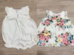 babygap ロンパース　花柄ワンピース　2点セット　6-12m/70サイズ