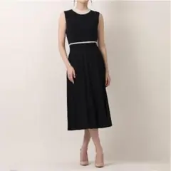《マーニエルカセット》【サイズ9】ワンピース バイカラー ニット 上品