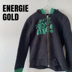 ENERGIE GOLD エナジーゴールド　黒緑 パーカー　厚地