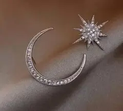 145 至高 ムーンスターピアス オーストリアクリスタル silver925