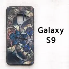 Galaxy S9 カバー ネイビー モザイク