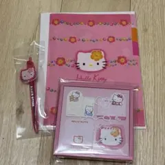 サンリオ　ハローキティ レトロ　カオハナ　文具セット　サンスター文具　50th