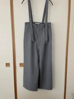 BEAUTY&YOUTH サスペンダー付きワイドパンツ グレー　サイズS