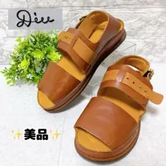 ⭐夏物セール中⭐️ Diu ディウ 本革 サンダル ブラウン 23.5㎝