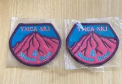 YMCA SKI スキー　刺繍　ワッペン/アップリケ　2枚セット
