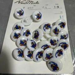 ご愛顧感謝価格！送料無料！レトロなボタン イルカ 15mm