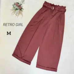 レトロガール【M】ワイドパンツ スラックス ビッグシルエット オフィスカジュアル