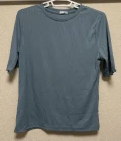 汗ジミ軽減メローＴシャツ(サックス)