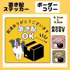 【ボーダーコリー】屋外用ステッカー　置き配　宅配ボックス　玄関　防水　高耐久