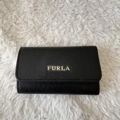 【FURLA】 フルラ　レザーキーケース/ブラック/6連 黒