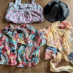 ベビー キッズ 夏服セット チューリップ帽子 80 95センチ　まとめ売り 4点