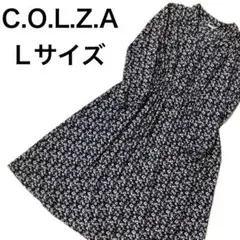 【美品‼️】C・O・L・Z・A コルザ　総柄ロングワンピース　花柄　襟付き