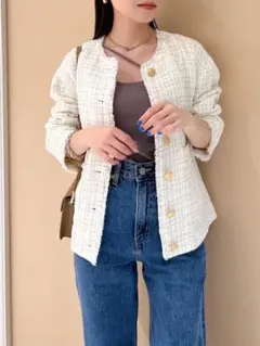 snidel バリエツイードジャケット
