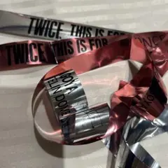 twice 銀テープ　2枚ピンク　シルバー
