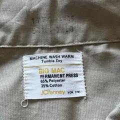 BIG MAC 半袖ワークシャツ ベージュ　70s ヴィンテージ　古着