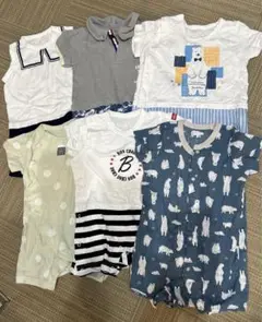 【80cm】半袖ロンパース6枚セット