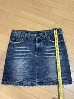 デニム ミニスカート ダメージ加工
