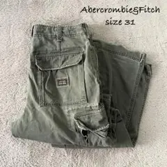 【最終SALE】アバクロンビー＆フィッチ ミリタリー カーゴパンツ カーキ 31