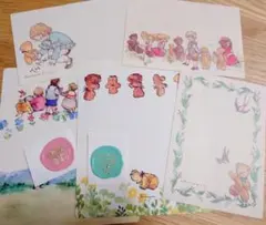 クリムゲン　メッセージカード 5枚セット　メモ　シーリングシール