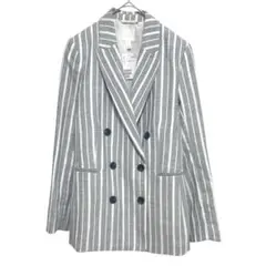 H＆M エイチアンドエム 新品タグ付 テーラードジャケット ストライプ 34 S