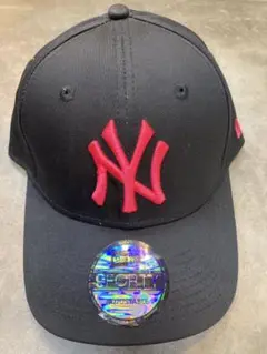 New Era NYロゴ Black色Pink刺繍キャップ男女用フリーサイズ