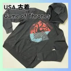 USA 古着　パーカー　ゲーム　オブ　スローンズ　Sサイズ　ブラック　ドラゴン