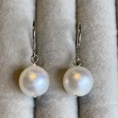 パール あこや真珠 本ロジウム ピアス 10.0mm no.a27