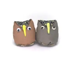 ハンドメイド■フクロウのお手玉/置物 2個