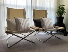中古美品 / 2客セット Nychair Xナチュラル/ホワイト