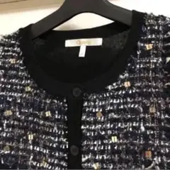 ⭐️新品⭐️ Chesty チェスティニット 黒カーディガン ビジューカーディガン