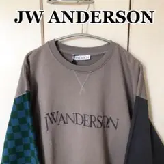 未使用品 J.W.ANDERSON ロゴ刺繍 袖切替 スウェット トレーナー