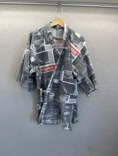 【美品】HALHAM 転写プリント 甚兵衛