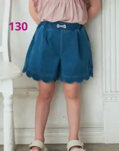未使用【エニィファム】キッズ　女の子　しろくまショートパンツ　130