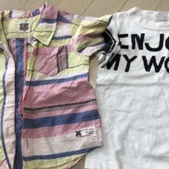 DILASHストライプシャツとBREEZE Tシャツセット 100