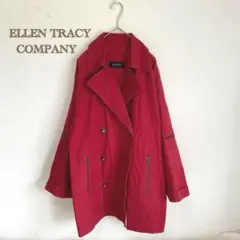 【COMPANY ELLEN TRACY】トレンチコート　赤　コットン100%