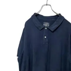無地　SONOMA 半袖ポロシャツ　ネイビー　2XL