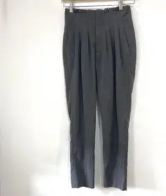 Andemiu　タックテーパードパンツ（SS）グレー　無地