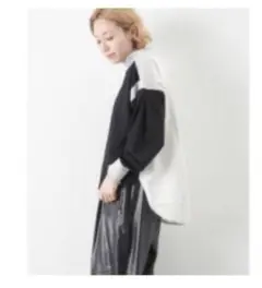 レディラックルカ　リブ切替カットソー