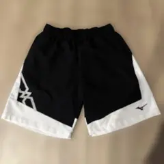 Mizuno テニスゲームパンツ　ユニセックス　ブラック/ホワイト
