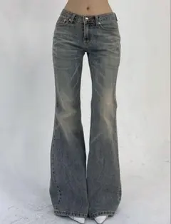 デニム パンツ フレアパンツ ローライズ y2k