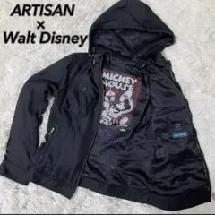 美品 ARTISAN ディズニー コラボ パーカーブルゾン 黒 7