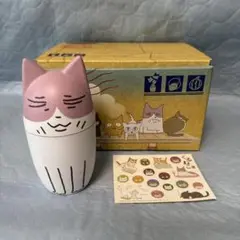 くるねこ　マトリョーシカ風小物入れ4個セット、ステッカー付き